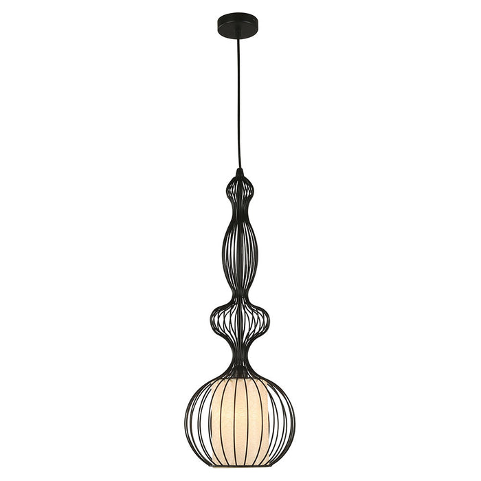 Lámpara Colgante Artistica de Color Negro 60 W de 1 Luz