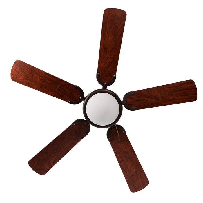 Ventilador 42" E27 1Luz 60W Acabado Chocolate