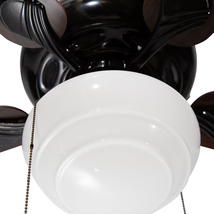 Ventilador De Techo Chocolate Aspas Madera Roble /oscuro  52