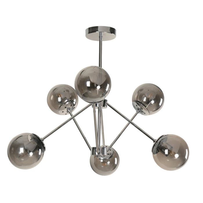 LAMP. TECHO CROMO 6L E27 40W