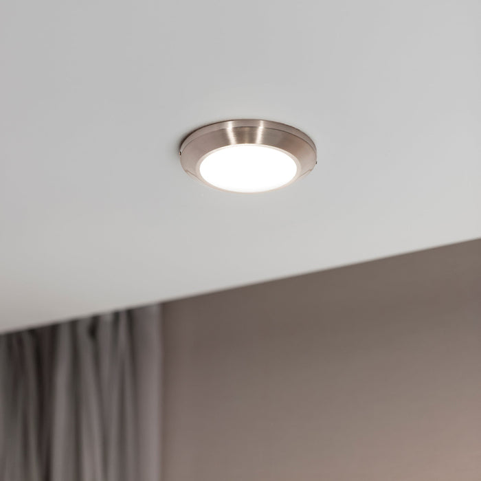 Lámpara Techo LED Níquel Satinado 18w 6500k 2 piezas