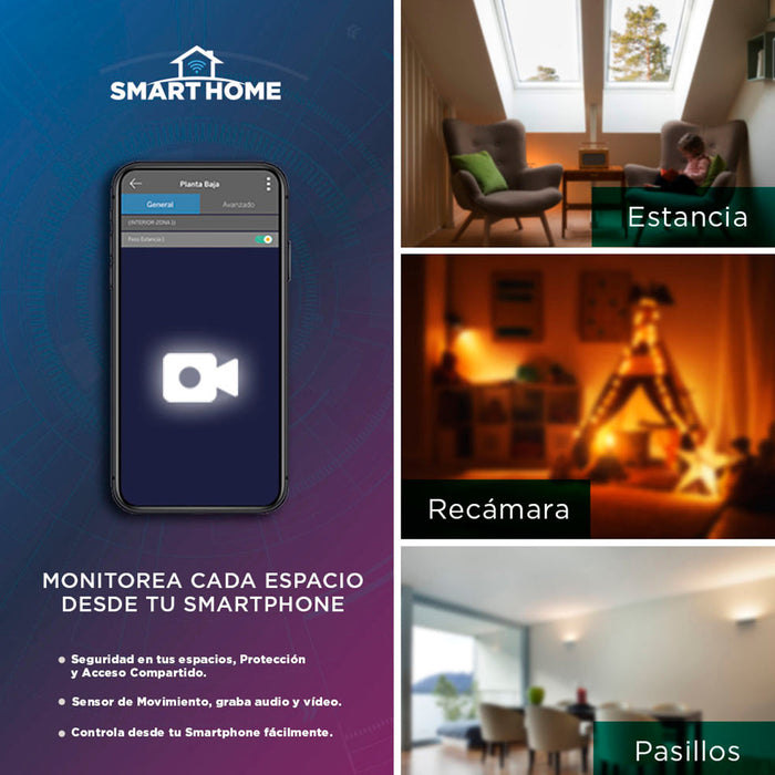 Cámara inteligente acabado en blanco 5w