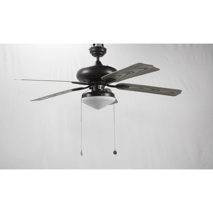 VENTILADOR EXTERIOR DE TECHO 52" OXIDO 2L E27 60W