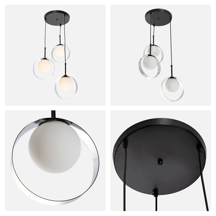 Lámpara Colgante Playful Romantique Blanco E27 40w 3 Luces