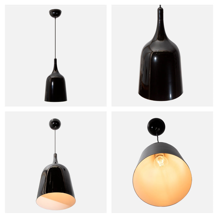 Lámpara Colgante Negro E27 60W 1 Luz