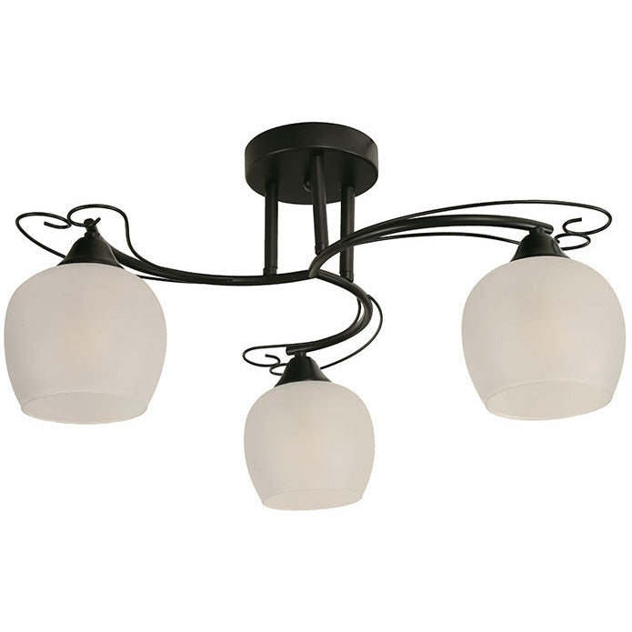 LAMP. TECHO NEGRO BLANCO 3L E27