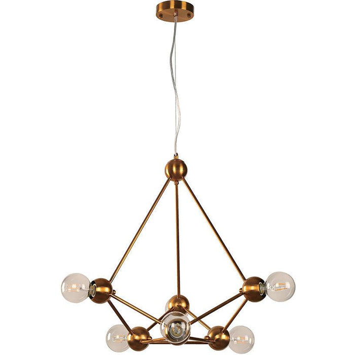 Lámpara Techo Bronce Dorado 6L E27 60W