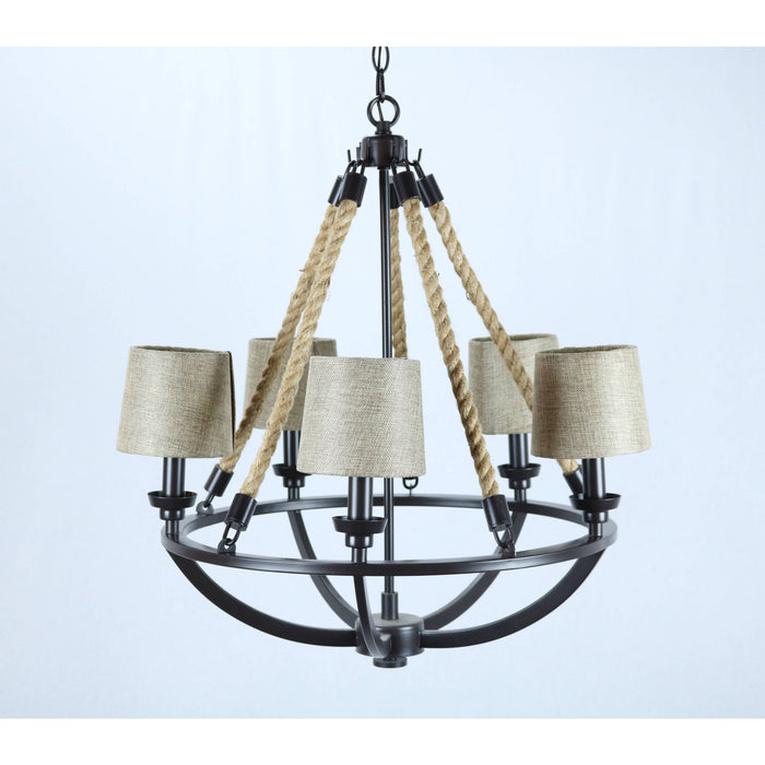 Lámpara Colgante Bronce 5L E14 60W