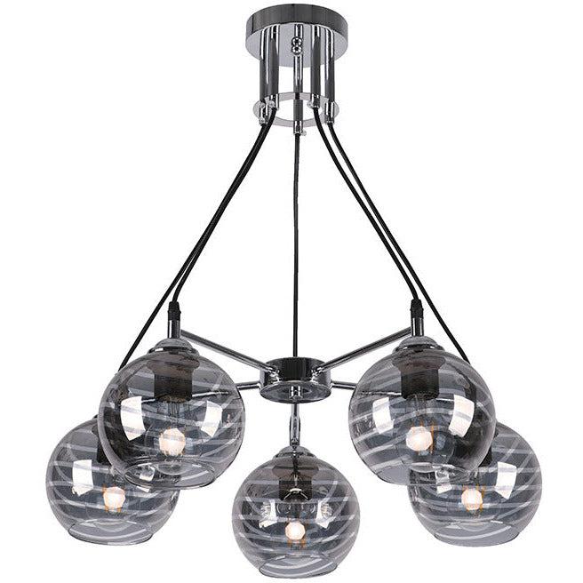 Lámpara Techo Cromo 5L E27 60W
