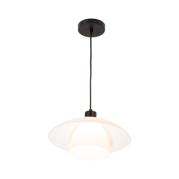 Lámpara colgante, estilo moderno, acabado negro mate, 1 luz E27, 40 W