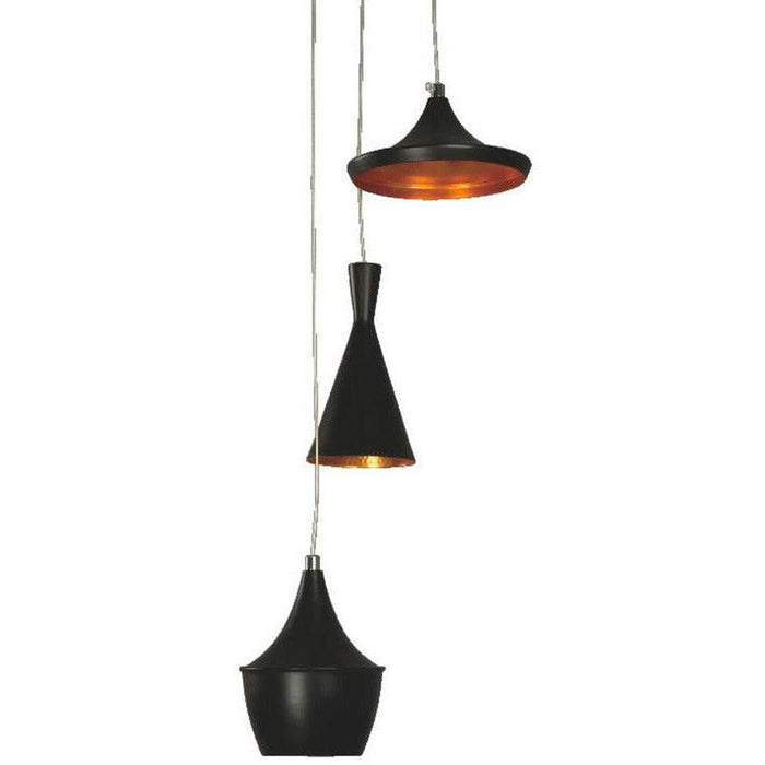 Lámpara Led Colgante Negro 3L 4W 85-265V 3000K