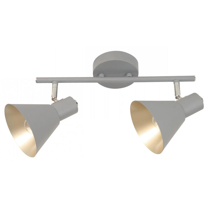 LAMP. TECHO REFLECTORA GRIS 2L E14 40W