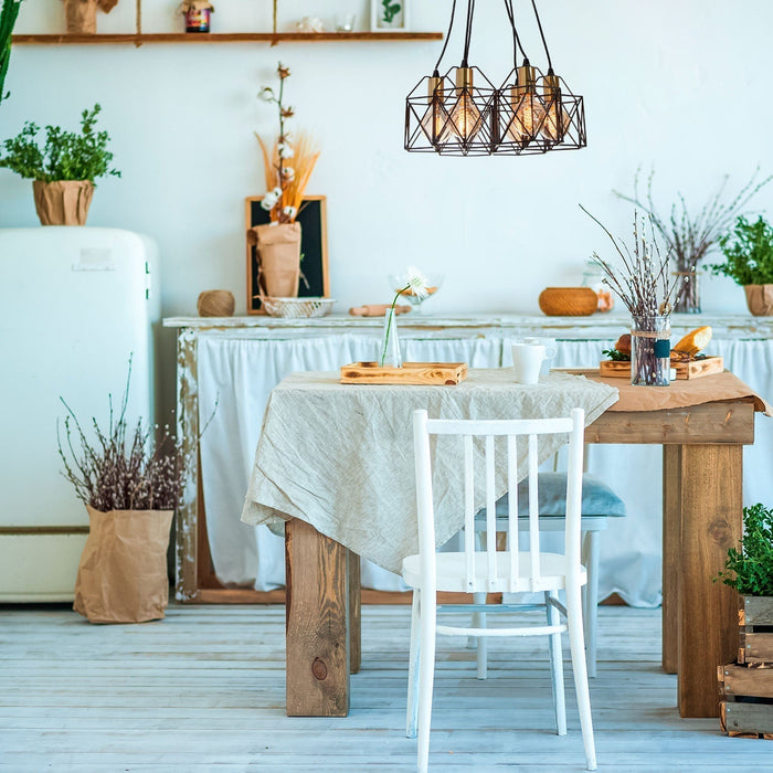 Lámpara Colgante Vintage Industrial E26 40w 6 Luces