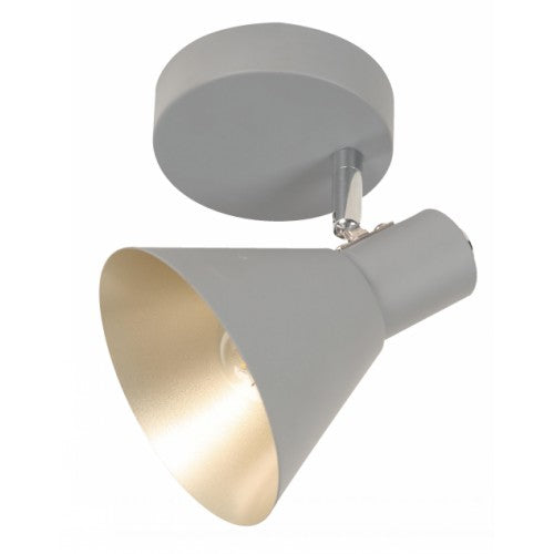 LAMP. TECHO REFLECTORA GRIS 1L E14 40W
