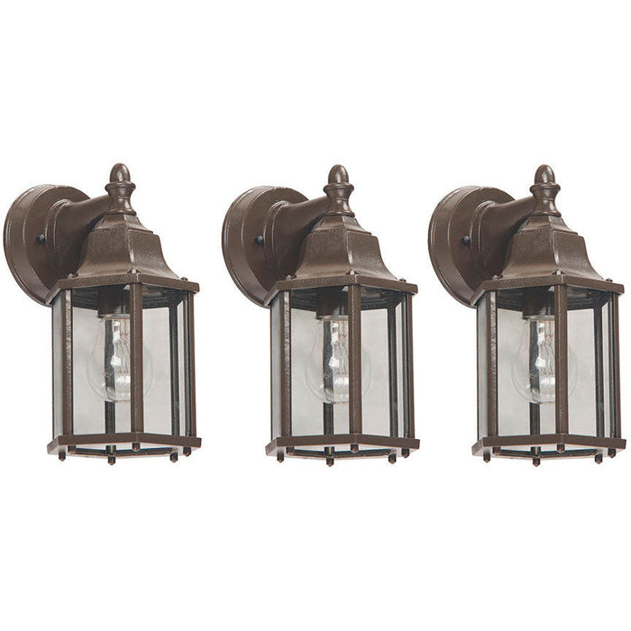 LAMP. EXT. PARED CHOCOLATE 1L E27 60W (3 PIEZAS)