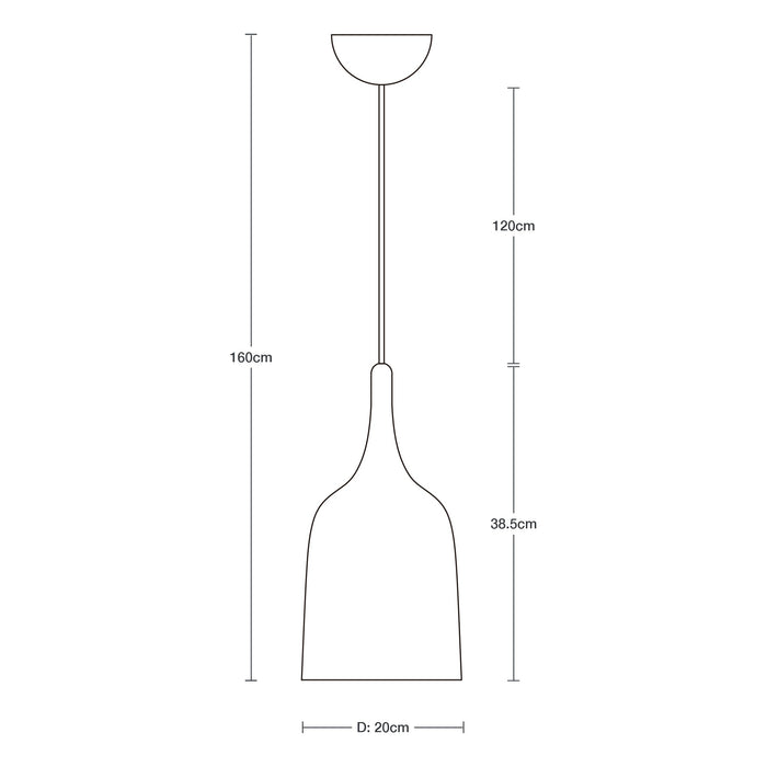Lámpara Colgante Negro E27 60W 1 Luz