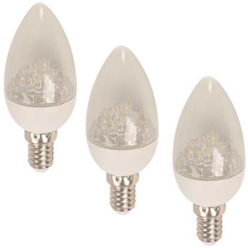 BOMBILLO LED TIPO VELA E14 1.5W 120V 3000K 3 PIEZAS