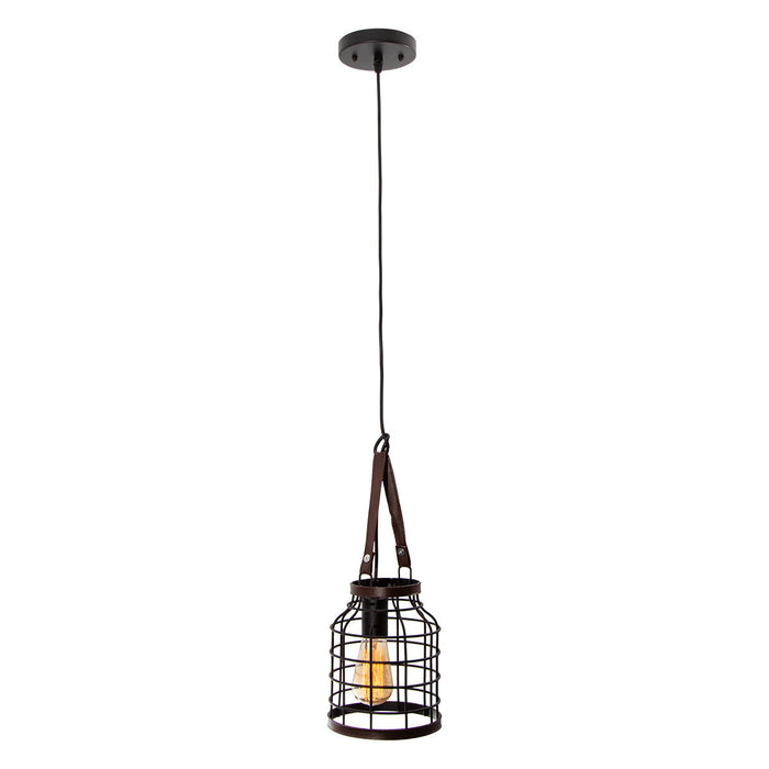 Lámpara Colgante Inlite Pantalla de Acero Color Negro de 1 Luz