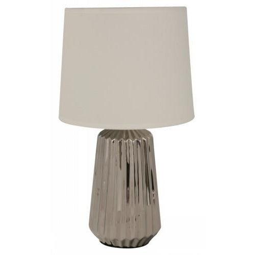 Lámpara Mesa Plateado 1L E27 60W