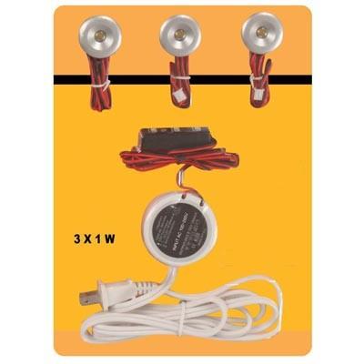 LAMP. REFLECTORA 3LED 110/120V 60HZ ACAB.PLATEADO