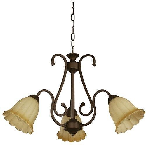 Lámpara Colgante Bronce 3L E27 60W