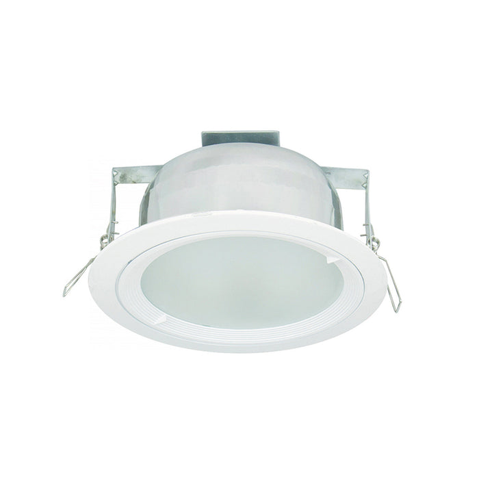 Kit 4 Bases Spot Empotrable Blanco + 8 Focos E27 6500K 5W