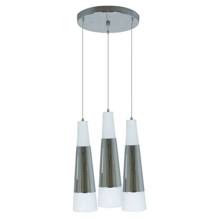 Lámpara Empotrable Lumicentro LED Color Cromo de 3 Luces