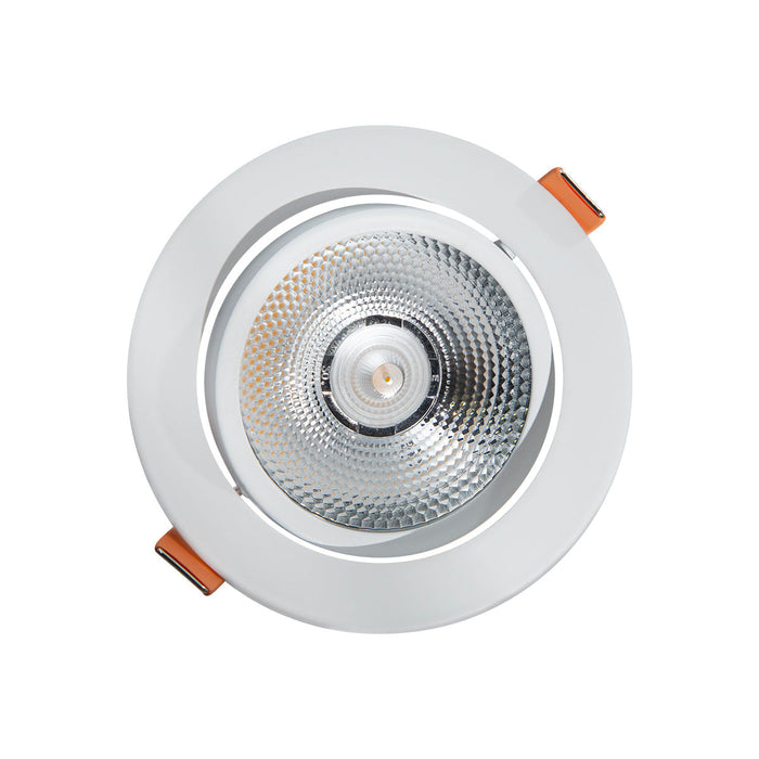 Kit 10 Spots Base Empotrable Blanco Aluminio 12w Led