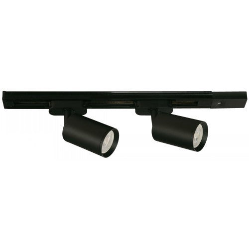 LAMP. TECHO RIEL NEGRO 2L GU10 5W (KIT SET)