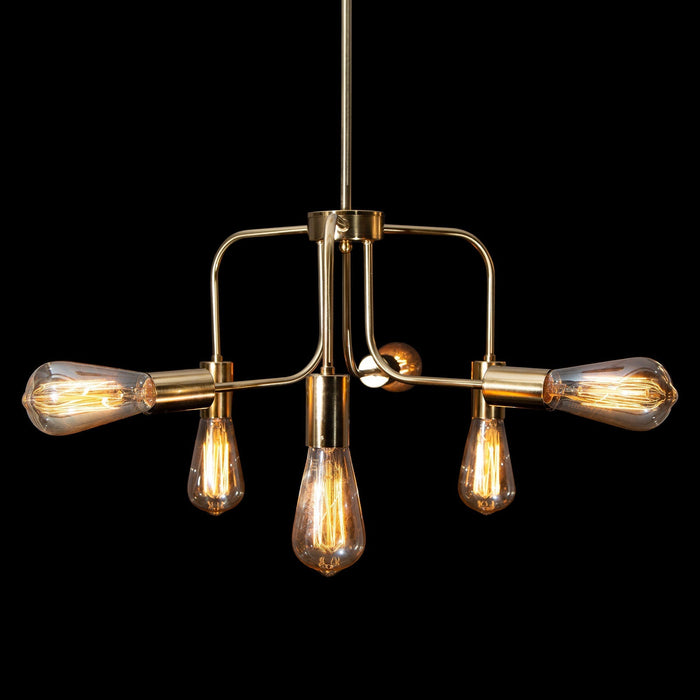 Lámpara Colgante Sputnik Latón G100 E27 40w 6 Luces