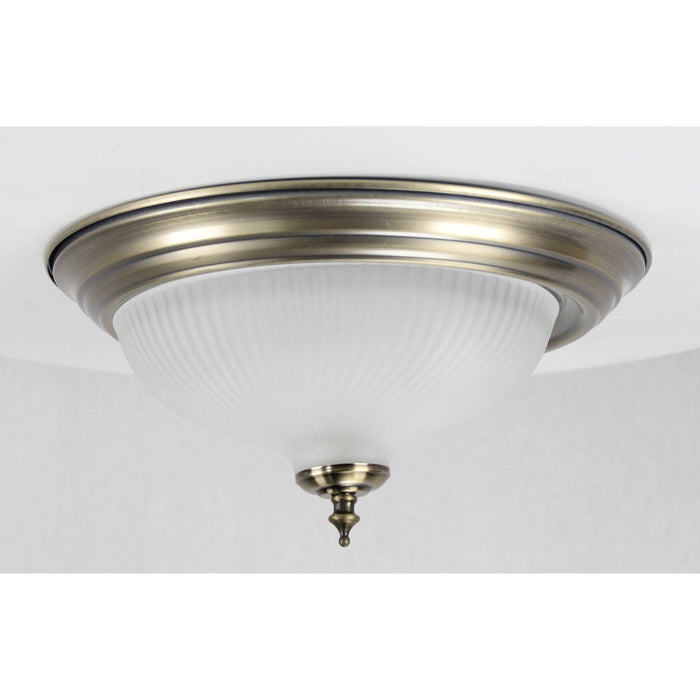 LAMP. TECHO BRONCE ANTIGUO 2L E27 60W