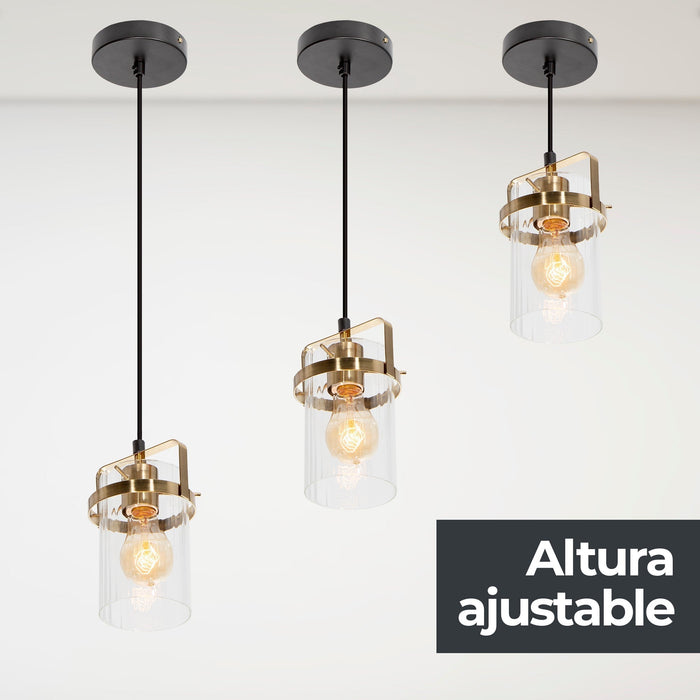 Lámpara Colgante Opulent Lights Negro Bronce E27 60w 1 Luz