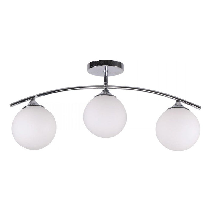 LAMP. TECHO CROMO 3L E27 40W