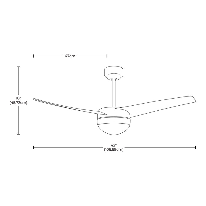 VENTILADOR DE TECHO 42" BLANCO 2L