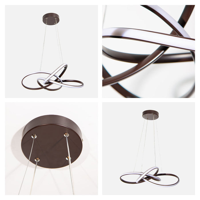 Lámpara Colgante LED, Acabado marrón oscuro, 30W