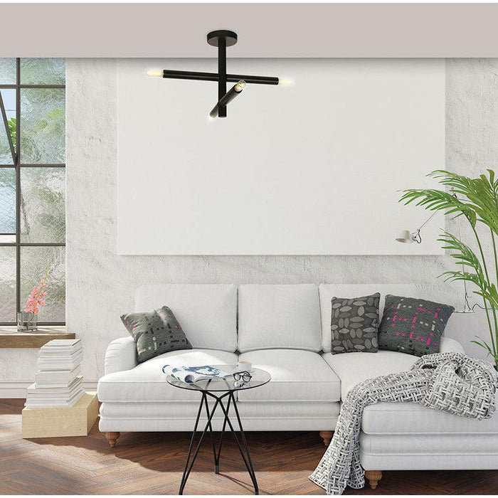 Lámpara Techo Negro 4L E14 40W