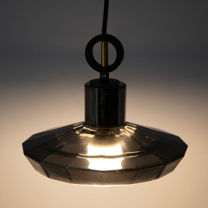 Lámpara Colgante Lumicentro Color Cromo Vintage de 1 Luz