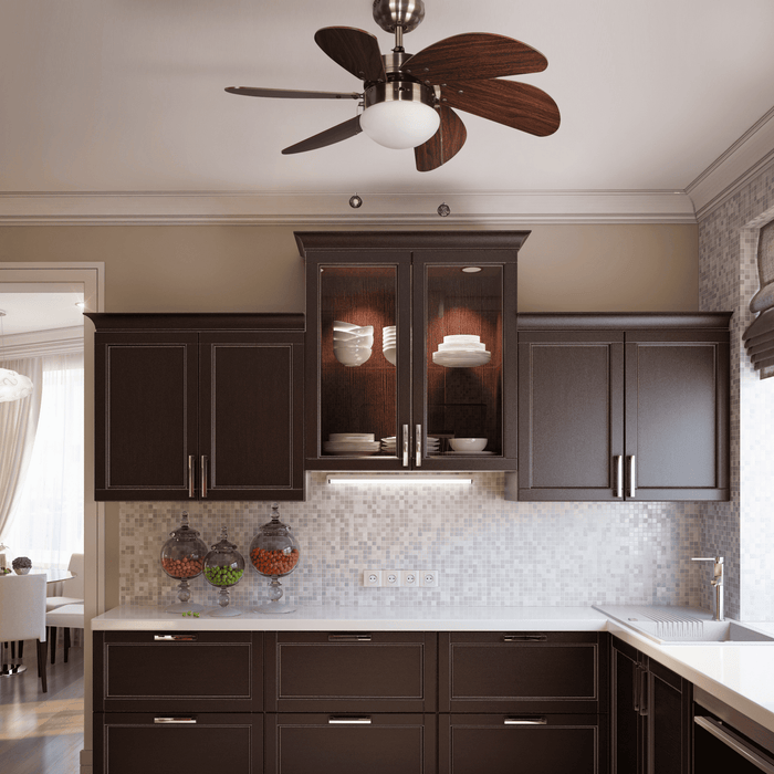 Ventilador Techo 32" Artfan Bronce Antiguo 1 Luz 60W E27