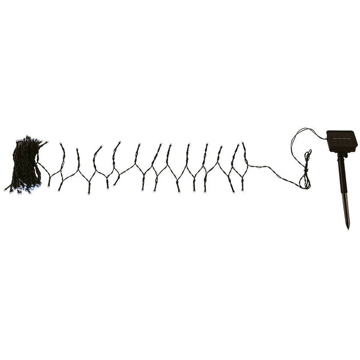 EXTENSION DE LUCES LED SOLAR NEGRO 100L 3000K 11M NAVIDAD