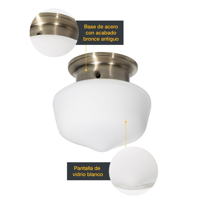 Lámpara de Techo Moderna Blanco 60W E27 1 Luz