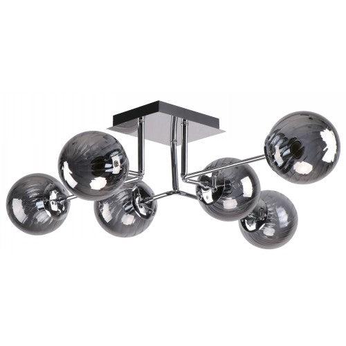 Lámpara Techo Cromo 6L E27 40W