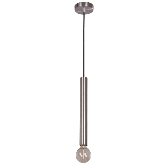 LAMP. COLGANTE NIQUEL SATINADO 1L E27 60W