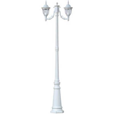 Lámpara Exterior Poste Blanco 2L E27 100W