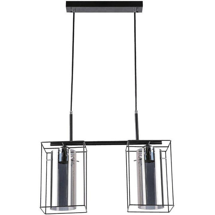 Lámpara Colgante Negro 2L E27 60W