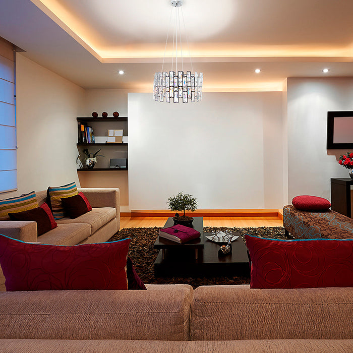 Lámpara Colgante Cromo 40w E14 3 Luces