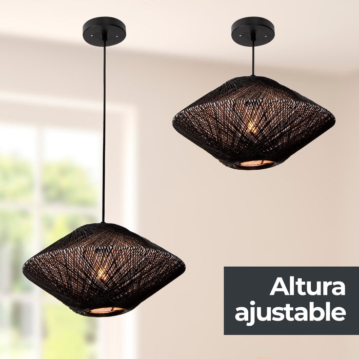 Lámpara Colgante Negro 1L E27 60W