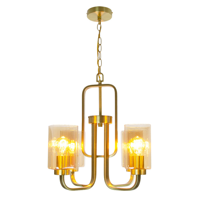 Lámpara Empotrable Color Oro 60 W de 4 luces