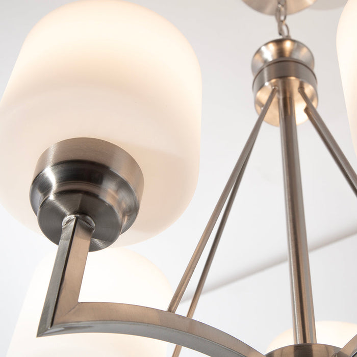 Lámpara Colgante Moderno Ike Lite Níquel Satinado 60W E27 5 Luces