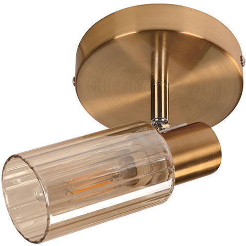 LAMP. TECHO REFLECTORA BRONCE SATINADO 1L E14 40W