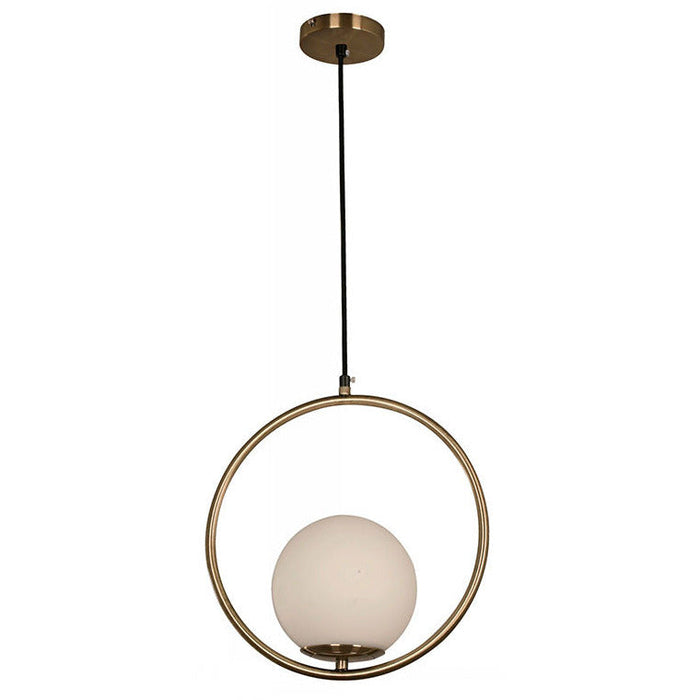 LAMP. COLGANTE BRONCE ANTIGUO 1L E27 40W